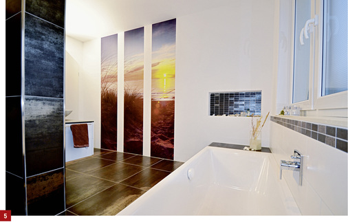 
Die aufeinander abgestimmten Farben und eine individuelle Dekoration vervollständigen das Raumkonzept.
