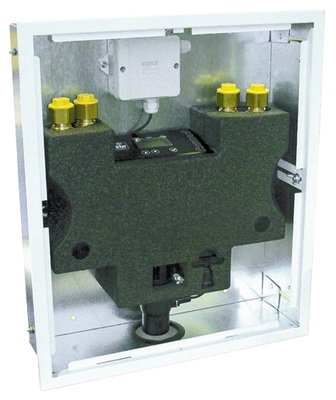 
Das SYR-Hygienemodul HM Connect arbeitet als Spülstation und stellt die Trinkwasserhygiene in größeren Gebäuden sicher.
