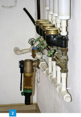 
Trinkwasseranschluss im Keller.
