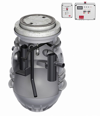 
Fettabscheider für den Erdeinbau zur Entsorgung über Direktabsaugung, Reinigung über automatisch betriebene Hochdruckinnenreinigung.
