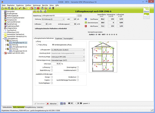 



… bis hin zu produktneutralen Lüftungskonzept-Planungsmodulen als (optionaler) Bestandteil von EnEV-Programmen.
