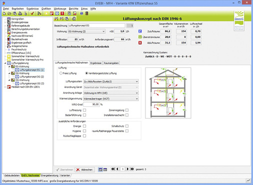 <p>
</p>

<p>
… bis hin zu produktneutralen Lüftungskonzept-Planungsmodulen als (optionaler) Bestandteil von EnEV-Programmen.
</p> - © ENVISYS

