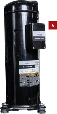 
Seitenansicht des Scrollverdichters.



