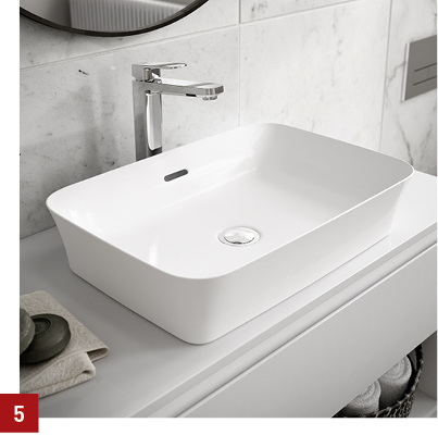 
5 Ipalyss ist eine neue Waschtischserie aus dünnwandiger Keramik.
