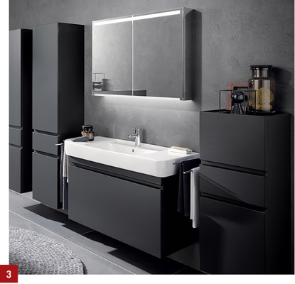 



3 Mehr Option: Durch neue Designs, Größen und Funktionen können Badplaner die Schränke jetzt vielseitiger einsetzen
