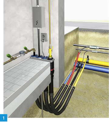 
1 Doyma Mehrsparten-Hauseinführungen-Paket 2: Quadro-Secura Basic R4+ für Gebäude ohne Keller.
