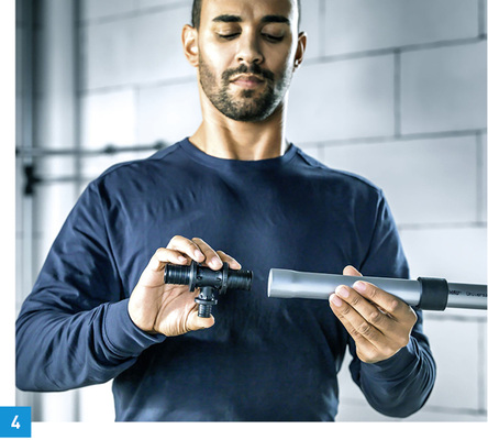 
4 Für zuverlässige Sicherheit sorgt die dauerhaft dichte Verbindung zwischen Rohr, Fitting und Schiebehülse, bei der das Rohr selbst als Dichtmittel fungiert.
