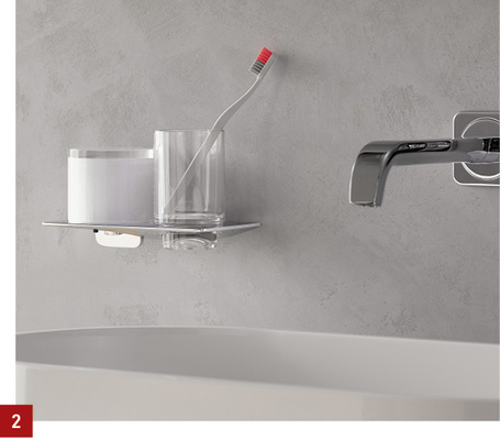 
2 Emco: Art heißt eine neue Serie von Badaccessoires mit insgesamt 17 Artikeln. 
