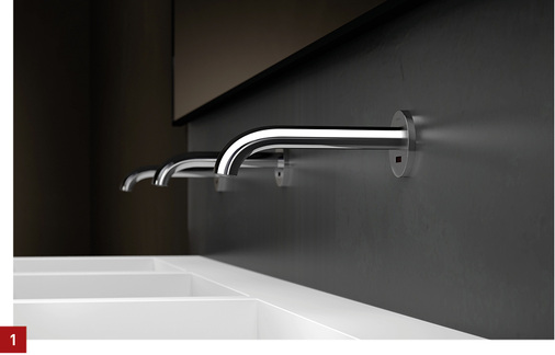 
1 Geberit: Piave verfügt über sanfte Rundungen, Brenta zeichnet eine geometrisch-klare Formgebung aus.
