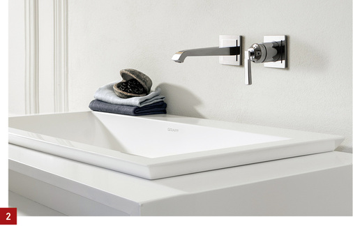 
2 Graff: Die Finezza-Armaturen nehmen Impulse aus dem Retro-Look auf und interpretieren sie neu. 
