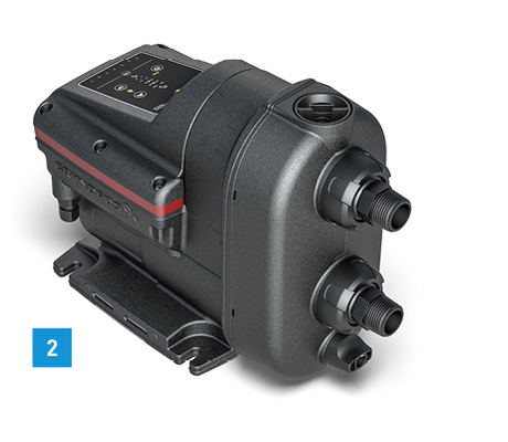 
2 Beim neuen Hauswasserwerk Scala2 von Grundfos dient ein effizienter, flüsterleiser Permanentmagnetmotor als Antrieb.
