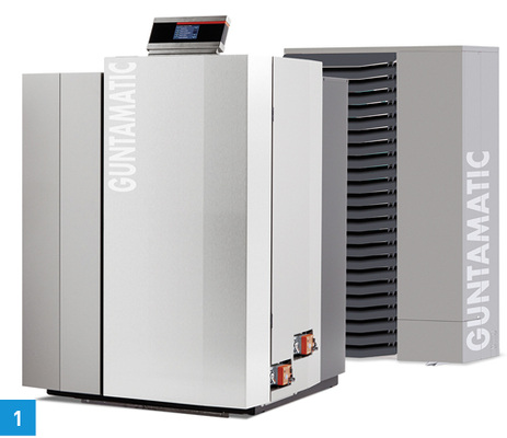 
1 Guntamatic kombiniert das Heizen mit Scheitholz und eine Wärmepumpe als Hybridgerät.

