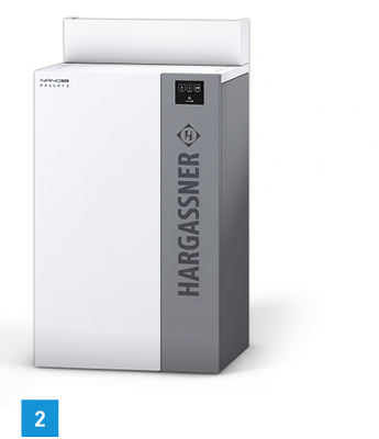 
2 Der Nano PK von Hargassner ist eine Pelletheizung, die mit einer Stückholzheizung kombiniert werden kann.
