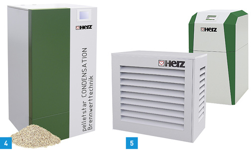 
4 Einen Pelletkessel mit Brennwertnutzung hat Herz neu im Programm.



5 Die Wärmepumpe von Herz gibt es jetzt auch als Splitgerät.
