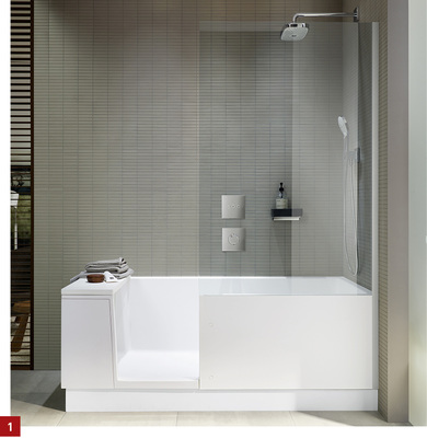 <p>
1 Duravit: Shower + Bath ist eine neue Dusch- und Badekombination.
</p>