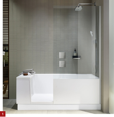 
1 Duravit: Shower + Bath ist eine neue Dusch- und Badekombination.
