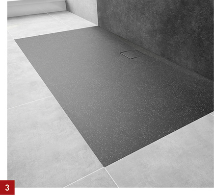 
3 Hüppe: EasyFlat ist mit einer Anti-Rutsch-Beschichtung erhältlich.
