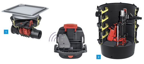 
1 Neuer Staufix und Staufix Control von Kessel.



2 Die neue Kessel Pumpstation zur Nassaufstellung Aqualift F.
