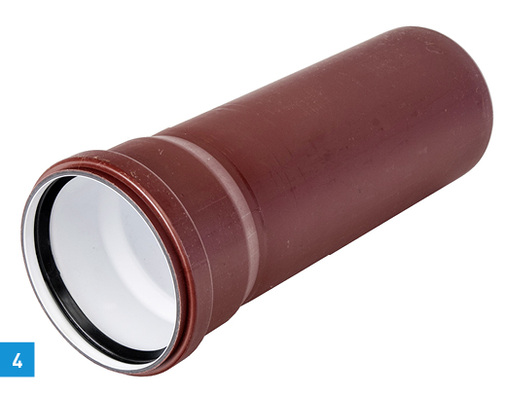 
4 Sanha hat das Abflusssystem Master 3 für Entwässerungsleitungen um die Dimensionen 90 und 200 mm erweitert.
