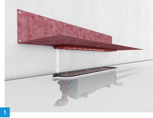 
1 Die flexible Seal-System-Dichtmanschette rastet direkt in den Ablauf ein und sorgt für zusätzliche Sicherheit bei der Abdichtung.
