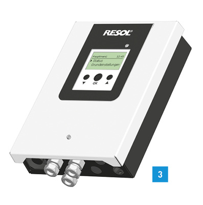 
3 Resol: Der Heizstabregler DeltaTherm PV nutzt überschüssigen PV-Strom.
