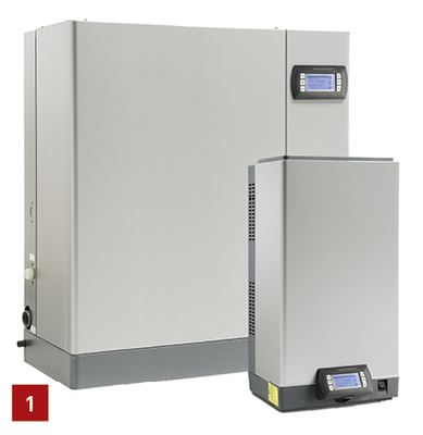 
1 Der Widerstandsdampfbefeuchter heaterSteam titanium von Swegon AirBlue.
