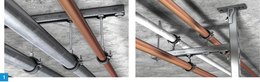 
1 Das FLS-System von Fischer erlaubt die Montage von horizontalen und vertikalen Installationen.
