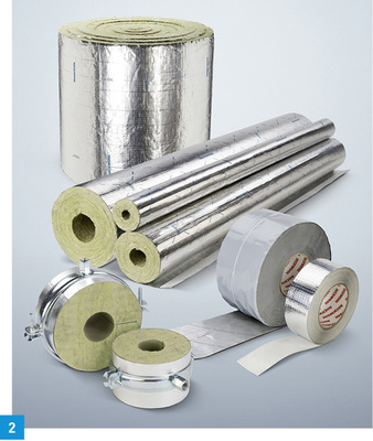 
2 Das Teclit-System von Rockwool ist speziell für die Dämmung von Kälteleitungen an haustechnischen Anlagen konzipiert.
