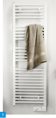 
1 Mit einer Heizleistung von 500 W eignet sich der BHG 500 W von AEG für kleine Bäder. 
