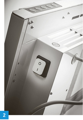 
2 Während der hintere Gerätebereich Konvektionswärme erzeugt, gibt der Duo-Konvektor von AEG im vorderen Bereich Infrarot-Strahlungswärme ab. 
