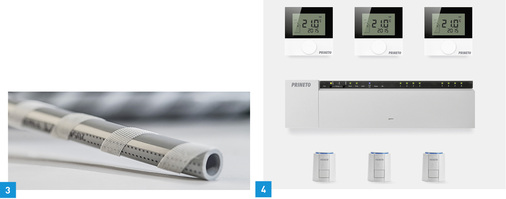 
3 Das Prineto Klett-Flächenheizrohr von IVT ermöglicht die werkzeuglose Verlegung für die Ein-Mann-Montage.



4 Die funkbasierende Einzelraumregelung Prineto von IVT lässt sich in ein Heimnetzwerk einbinden.
