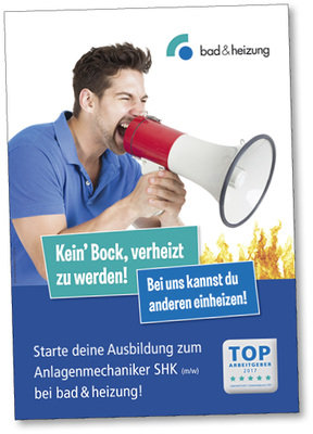 <p>
</p>

<p>
Die Kampagne präsentiert die Berufswahl in der SHK-Branche als tragfähigen Baustein im Lebenskonzept junger Menschen.
</p> - © Bad&Heizung AG

