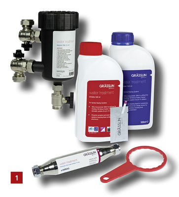 <p>
</p>

<p>
1 Compliance Pack: das Grässlin-Zubehör im Bereich Wasseraufbereitung.
</p> - © Grässlin

