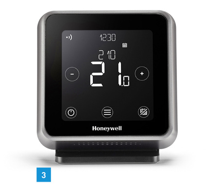 



3 Mit dem Lyric T6 präsentiert Honeywell einen programmierbaren Thermostat für Etagenheizungen.
