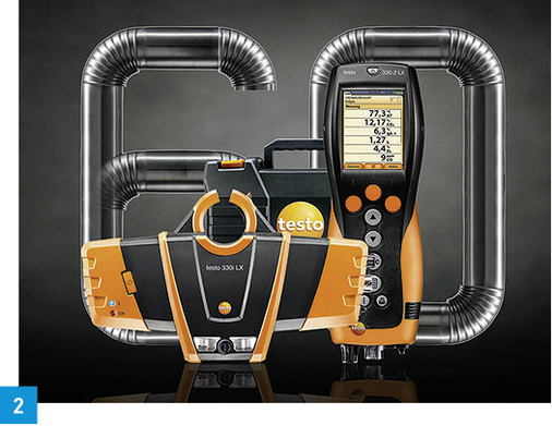 



2 Testo bietet verschiedene Sets für die Abgasanalyse an.
