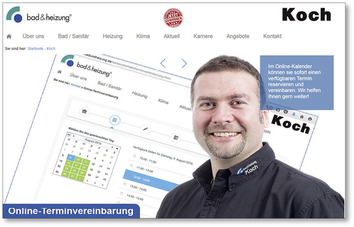 



Auf der Homepage können Kunden ihre Servicetermine direkt buchen. Von dort gehen die Daten ins Büro und automatisch auf die Ipads der Kundendienstmonteure.
