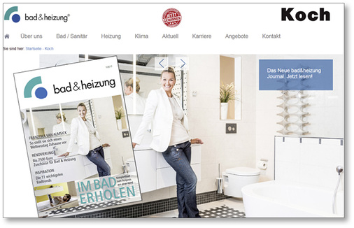 



Mit dem Magazin der Bad&Heizung AG erreicht Thomas Koch online nicht aktive Interessenten und lockt auch Onliner über das Journal mit Angeboten und einem Gewinnspiel auf seine Homepage.
