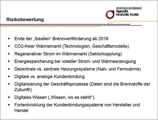 <p>
</p>

<p>
Vom Ende einer Förderung bis zur Kundenbindung durch Hersteller: Viele Punkte, die in der SHK-Branche eine wichtige Rolle spielen, sieht die Verbandsorganisation kritisch.
</p> - © SBZ

