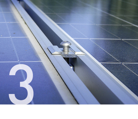 
Fehler 3: Falsch gewählte Befestigungsschraube der Modulklemme.



