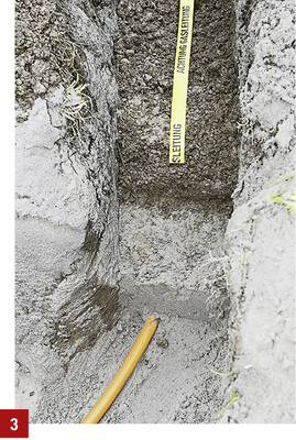 
Aus Sicherheitsgründen muss die Gasleitung im Rohrgraben durch ein Gaswarnband gekennzeichnet werden.
