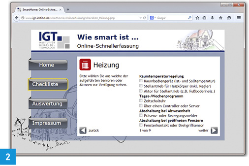 <p>
Die Checkliste steht alternativ auch als kostenloses Onlinetool zur Verfügung.
</p>

<p>
</p> - © IGT / Krödel

