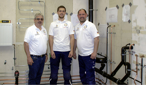 
Das Weltmeisterschaftsteam trainierte in Schweinfurt (v. l.): Josef Bock, Lukas Heyn und André Schnabel.



