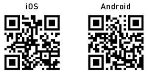 
Infos zur App kann man komfortabel über den QR-Code für iOS bzw. Android erreichen.
