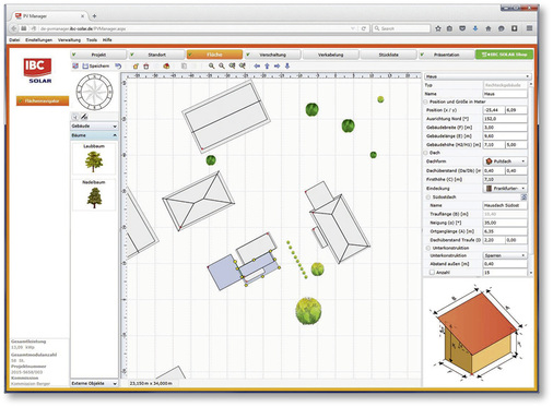 <p>
</p>

<p>
Mit dem PV Manager von IBC Solar wird der Planer bei der Auslegung von PV-Anlagen unterstützt.
</p> - © IBC Solar

