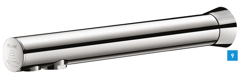 
Berührungslose Armatur, Wandausführung.



