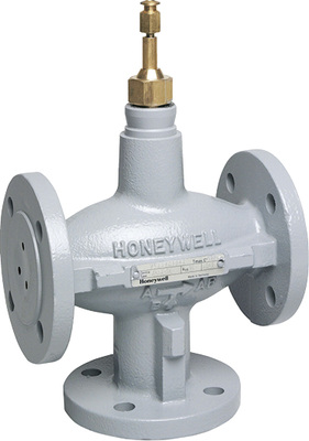 <p>
</p>

<p>
Drei-Wege-Mischventile wie das V5329A von Honeywell werden in Verbindung mit elektrischen Antrieben zur Regelung von Warm- oder Kaltwasser in Heizungs-, Lüftungs- und Klimaanlagen eingesetzt.
</p> - © Honeywell GmbH, Haustechnik

