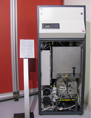 
Blick ins Innere einer Brennstoffzelle. 



