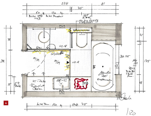 
4 Perfekte Planung bis ins Detail: Jeder Bereich des Bades wird optimal genutzt.
