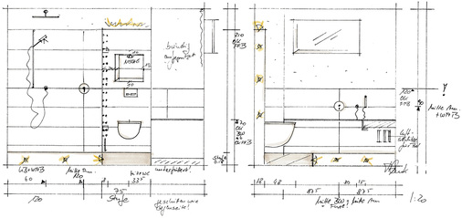 



Die Detailplanung für den Dusch- und WC-Bereich umfasst alle Maße, die harmonisch aufeinander abgestimmt sind.

