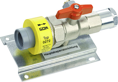 
Der Gasströmungswächter ist mit der Hauptabsperreinrichtung kombiniert.



